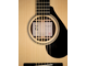 A close-up of the soundhole of the 60th anniversary FG9, highlighting an inner label crafted from Japanese traditional Washi paper.