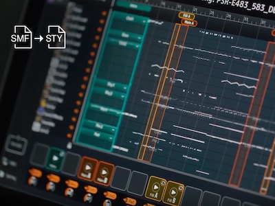 PSR-E483 Feature image of MIDI Song to Style App
