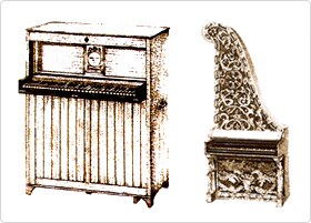 The Hawkins upright piano &amp; giraffe piano