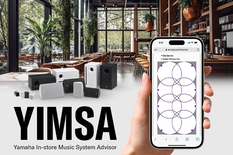 A banner link to the page of YIMSA (Yamaha In-store Music System Advisor) introduction.