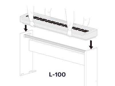 A diagram showing two people setting the P-223 on the optional stand